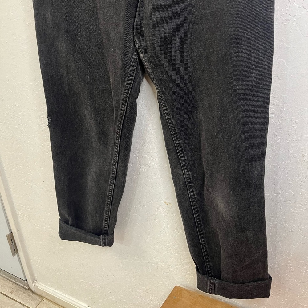 Levi’s Vintage Y2K 2000’s Black Washed 550 Relaxed Fit Tapered Leg Size 8 Med - Picture 8 of 16